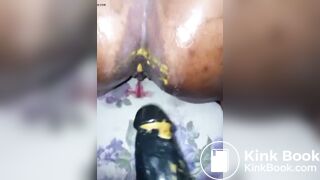 African dildo scat fucking