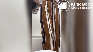 triptych of a beautiful blonde farting and shitting - video 3