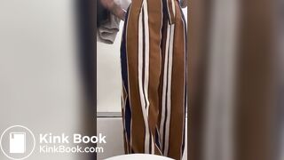 triptych of a beautiful blonde farting and shitting - video 3