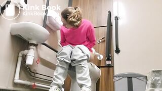 girl poops in public toilet - video 7