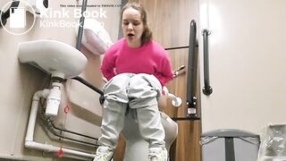 girl poops in public toilet - video 7