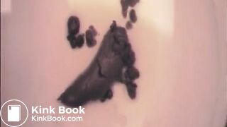 pissing and shitting of a young woman