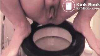 pissing and shitting of a young woman