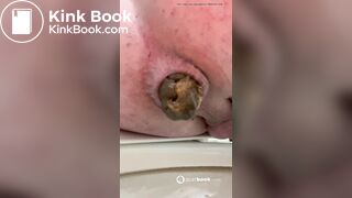 Girl farting and pooping on toilet - video 19