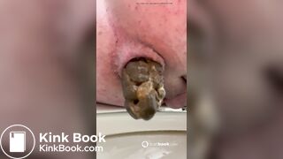Girl farting and pooping on toilet - video 19