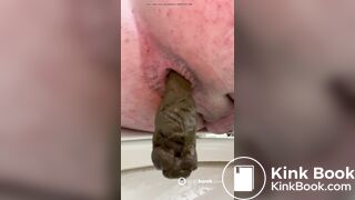 Girl farting and pooping on toilet - video 19