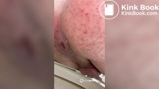 Girl farting and pooping on toilet - video 19
