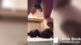 Goddess’s 2nd day feeding shit eater