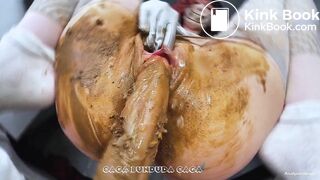Massive Dildo Poop Smear