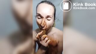 A Saggy Lady sucks a Turd