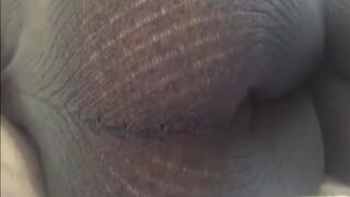 Pooping and peeing black wool tights