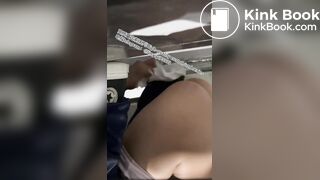 Beautiful girl poops in the toilet 56