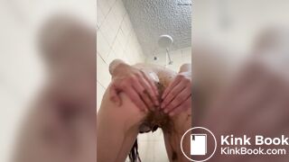 Beautiful latina shits and plays with her anus