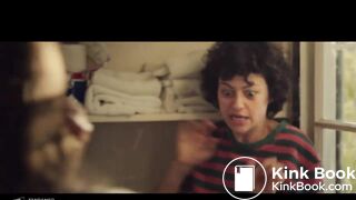 Girl poops in pan scene