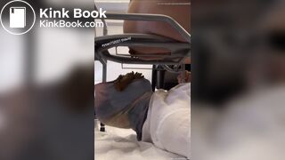 Mistress Filiz shitting mouth on chair