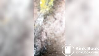 ebony wipe creasy discharge after a shit