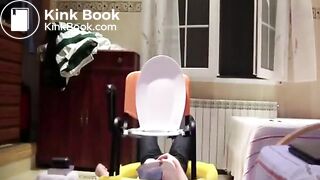 Spanish girls shit on toilet slave