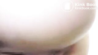 BEAUTIFUL FEMALE ASS RELEASES FECES INTO THE TOILET