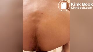 Sexy hairy erotic asshole spits caviar