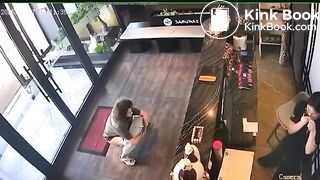 Woman takes a dump in a store