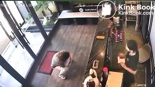 Woman takes a dump in a store