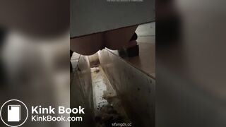 A voyeur catches her poop