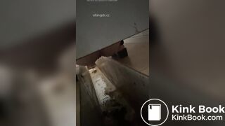 A voyeur catches her poop