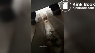 A voyeur catches her poop