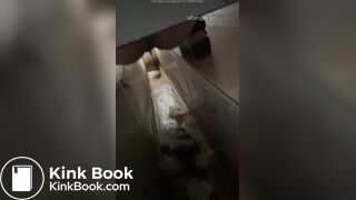 A voyeur catches her poop