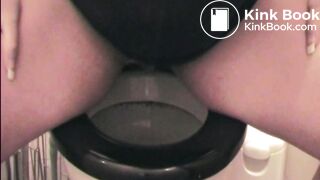 Sexy girl shits in german shelf toilet #7