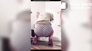 Cute Girl Pooping in Panties