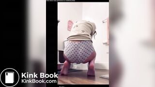 Cute Girl Pooping in Panties
