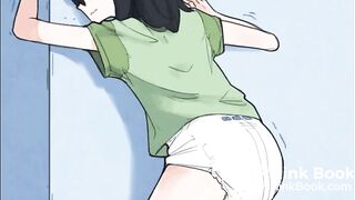 Anime girl pooping in her diaper