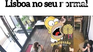 Woman takes a shit inside restaurant