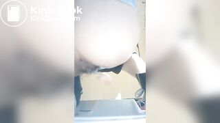 Beautiful Chinese girl pooping >_