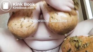 Japanese chubby girl smeared with shit　2