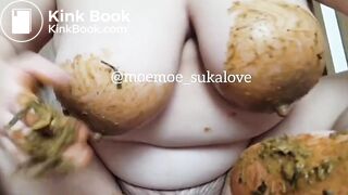 Japanese chubby girl smeared with shit　2