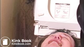 Japanese human toilet force fed sealed mouth
