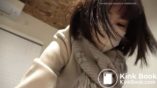 Japanese Human toilet slave ... funnel chair feeding