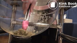 Japanese Human toilet slave ... funnel chair feeding