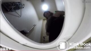 chinese girl diarrhea on the toilet