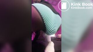 Ebony Blue Panty Poop & Sitting In It