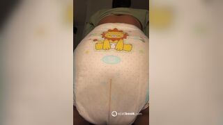 Big load in diaper girl