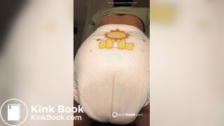 Big load in diaper girl