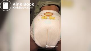 Big load in diaper girl