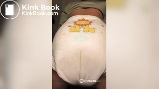 Big load in diaper girl