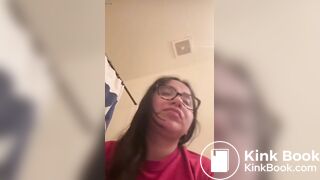 Girl Pushing for Poop and Farting