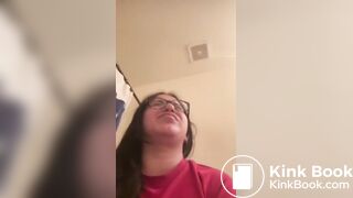 Girl Pushing for Poop and Farting