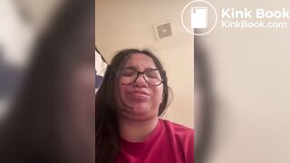 Girl Pushing for Poop and Farting