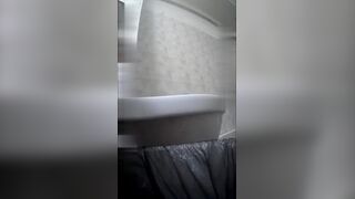 Woman diarhea public wc